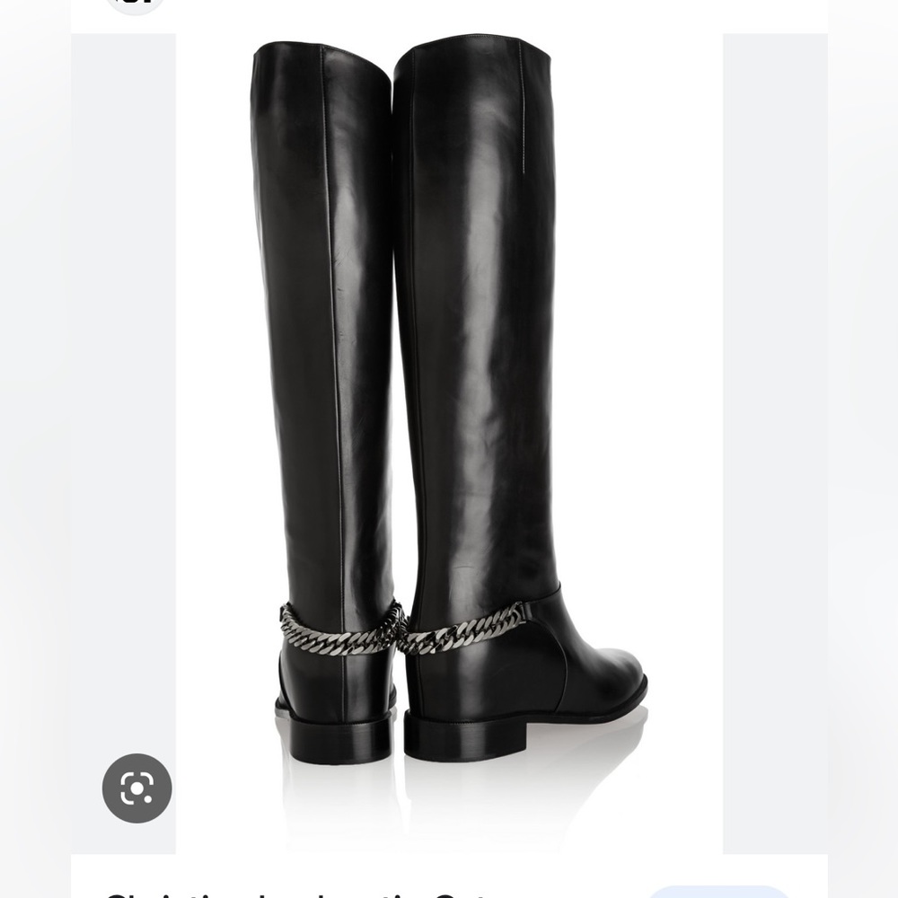 Christian Louboutin Cate chain trim riding boot